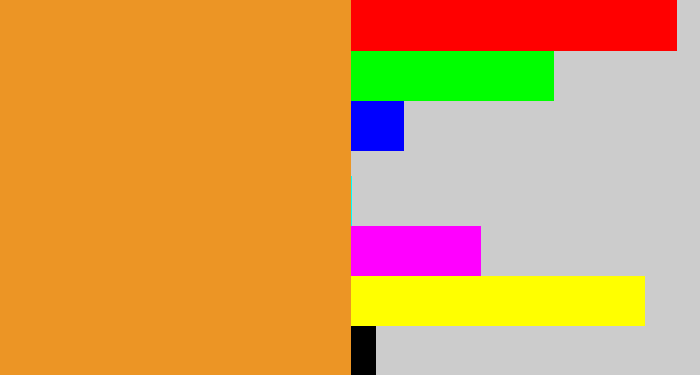 Hex color #ec9525 - mango