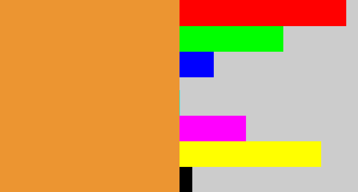 Hex color #ec9531 - dusty orange