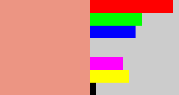 Hex color #ec9583 - blush