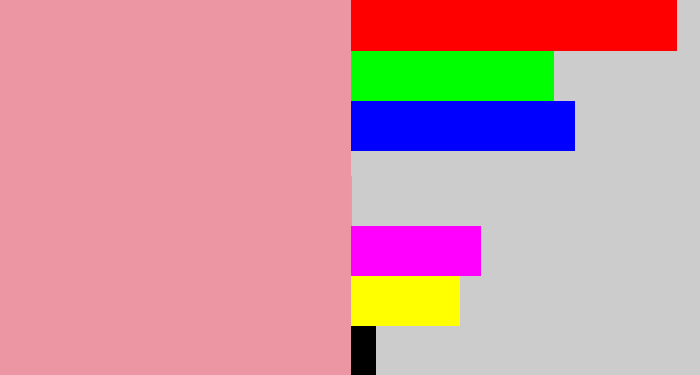 Hex color #ec95a3 - pig pink