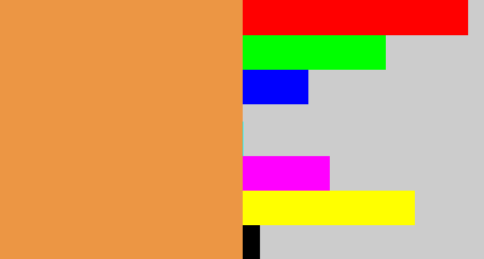 Hex color #ec9644 - faded orange