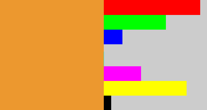 Hex color #ec982f - mango
