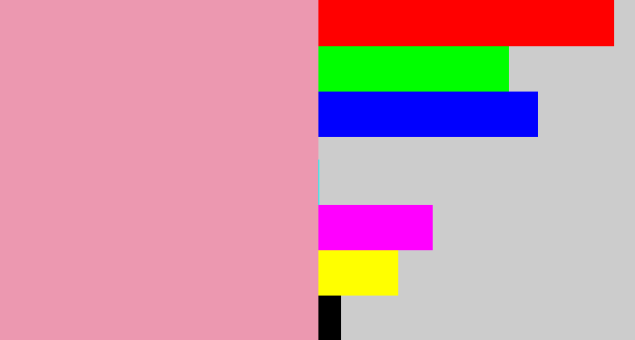 Hex color #ec98b0 - faded pink