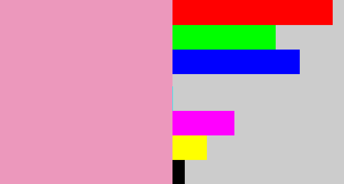 Hex color #ec98bc - faded pink
