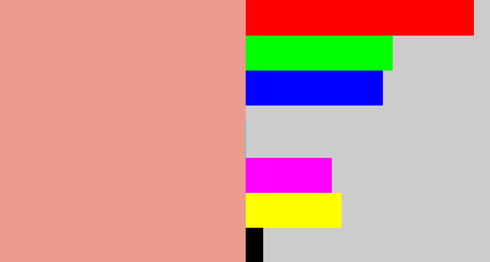 Hex color #ec998f - blush
