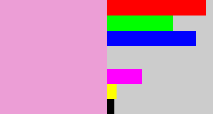 Hex color #ec9ed6 - powder pink