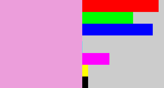 Hex color #ec9edb - lavender pink