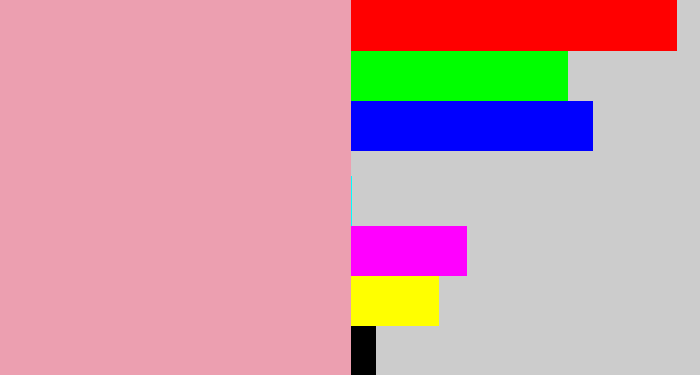 Hex color #ec9fb0 - faded pink