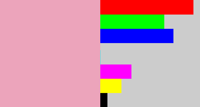 Hex color #eca4bb - soft pink