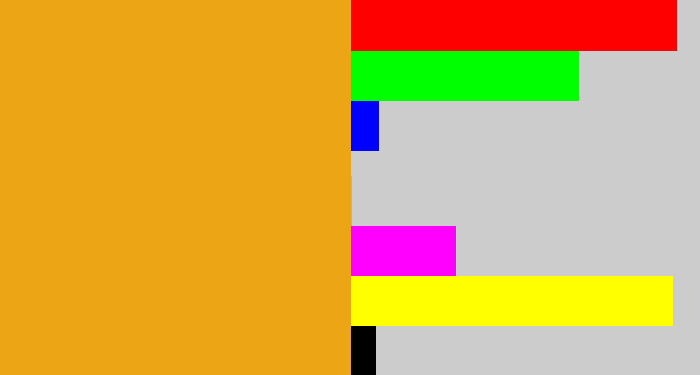 Hex color #eca514 - squash