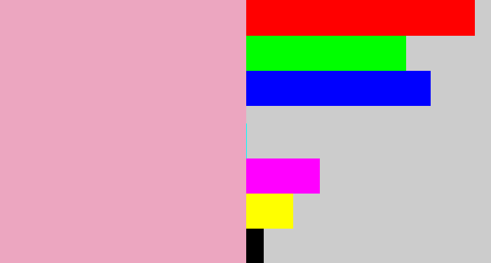 Hex color #eca6c0 - soft pink
