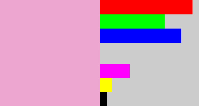 Hex color #eca6d0 - powder pink
