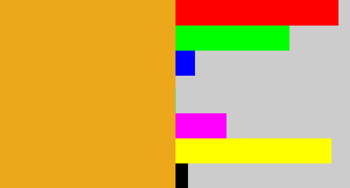 Hex color #eca71b - squash