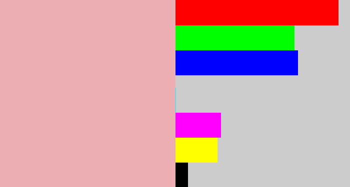 Hex color #ecaeb3 - soft pink