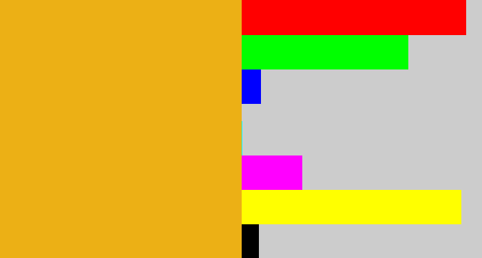 Hex color #ecb015 - squash