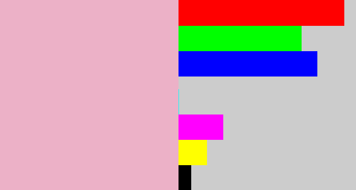 Hex color #ecb1c7 - soft pink