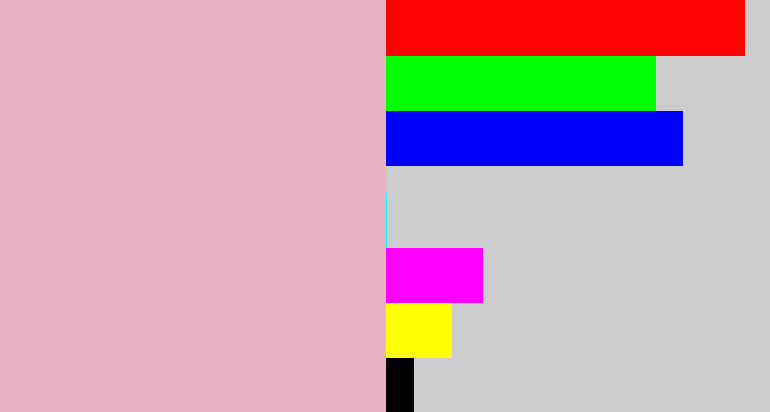 Hex color #ecb2c4 - soft pink