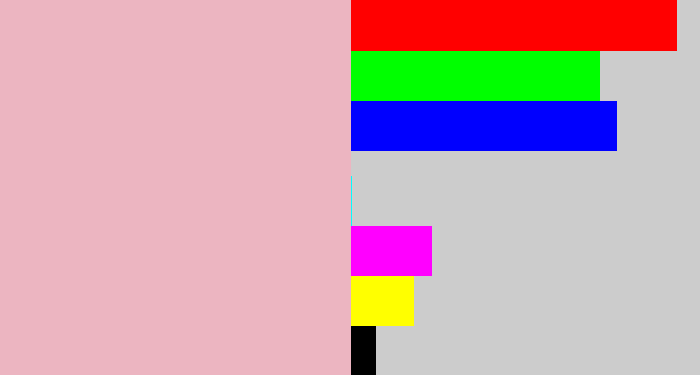Hex color #ecb5c1 - soft pink
