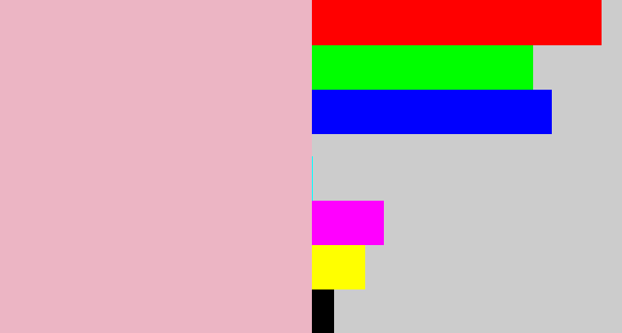 Hex color #ecb5c4 - soft pink