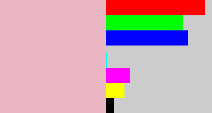 Hex color #ecb7c5 - soft pink