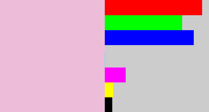 Hex color #ecbcd8 - pastel pink