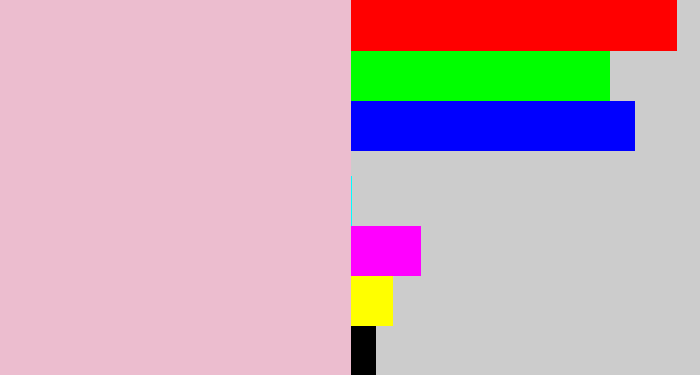 Hex color #ecbdcf - pastel pink