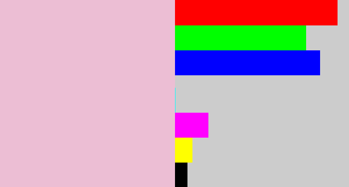 Hex color #ecbed4 - pastel pink
