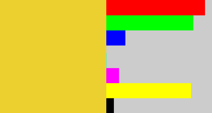 Hex color #ecd02f - sun yellow