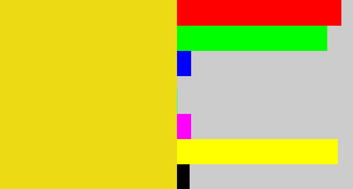 Hex color #ecda15 - piss yellow