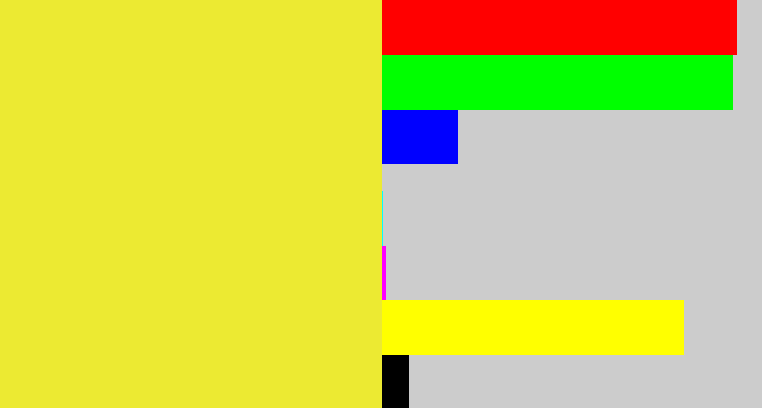 Hex color #ecea32 - off yellow