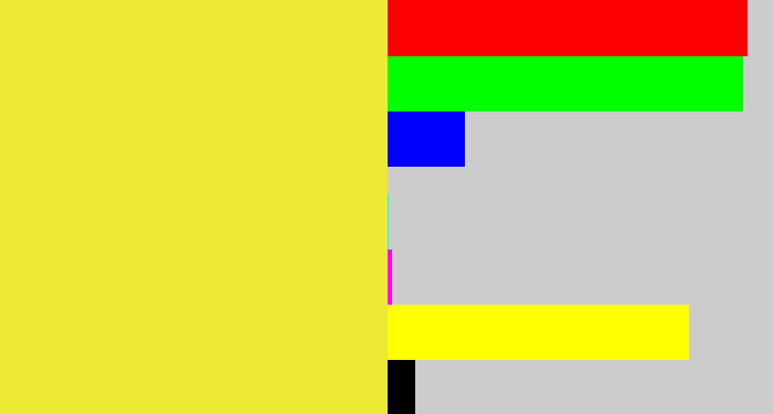 Hex color #ecea33 - off yellow