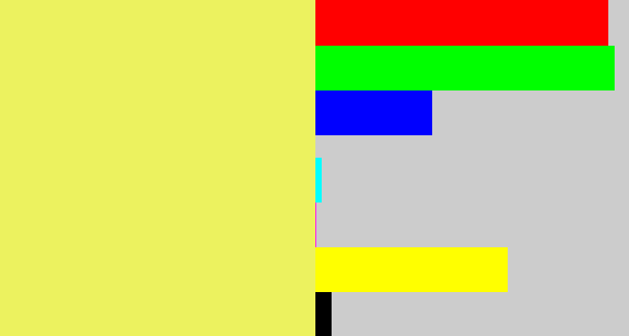Hex color #ecf25f - yellowish