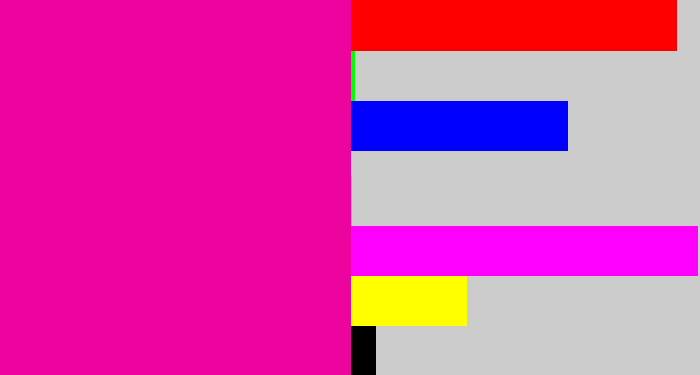 Hex color #ed039e - shocking pink