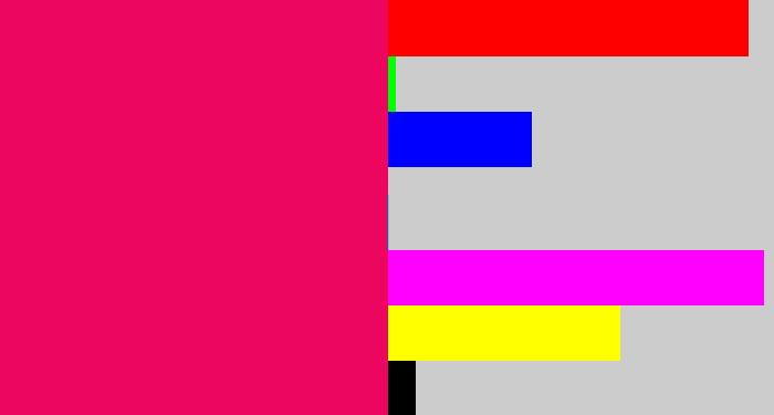 Hex color #ed065f - cerise