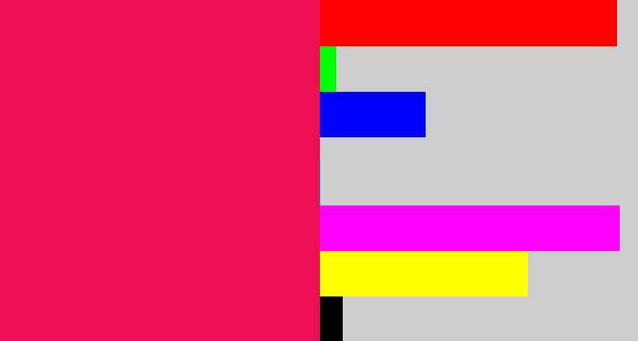 Hex color #ed0e53 - pink red