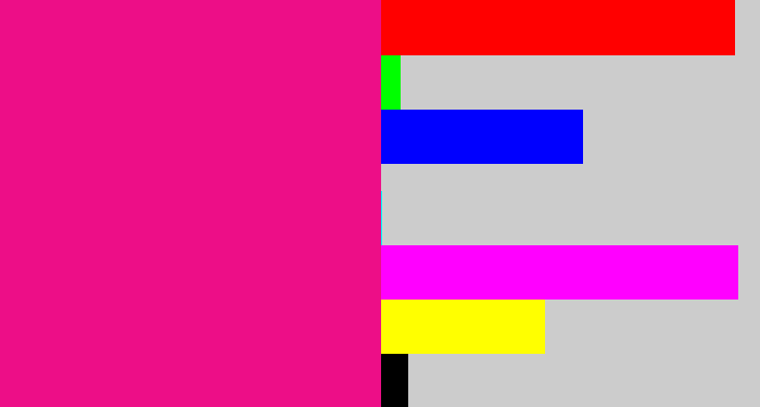 Hex color #ed0e87 - strong pink