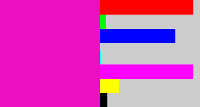 Hex color #ed10c0 - hot magenta