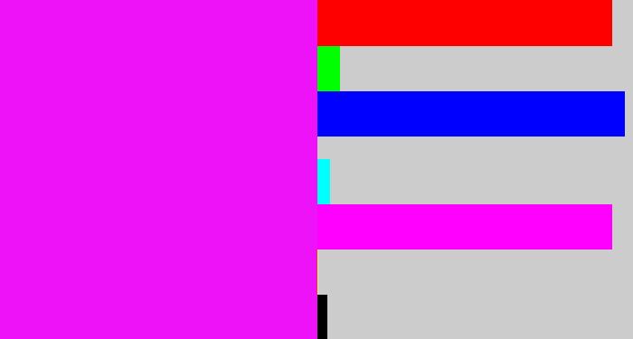 Hex color #ed12f7 - pink/purple