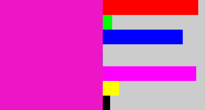 Hex color #ed16c6 - hot magenta