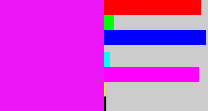 Hex color #ed16f9 - pink/purple