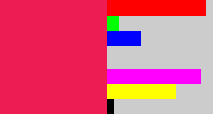 Hex color #ed1c52 - red pink