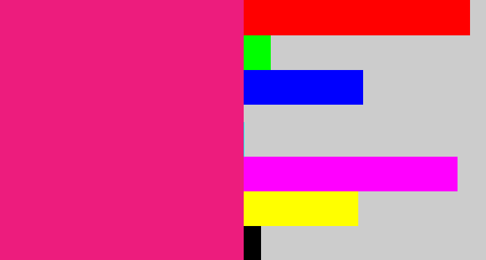 Hex color #ed1c7d - strong pink