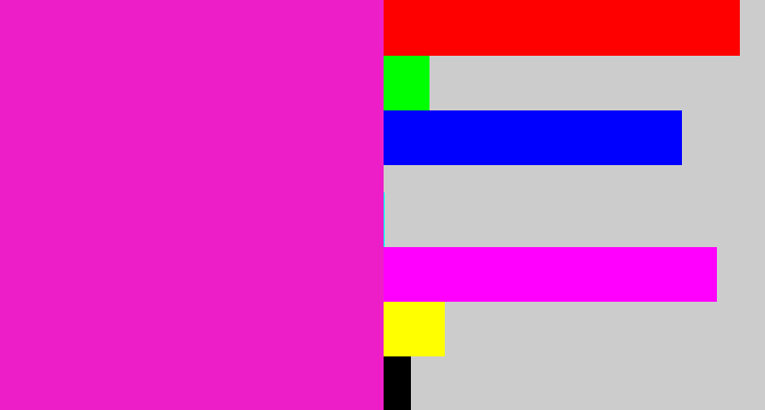 Hex color #ed1ec8 - fuchsia