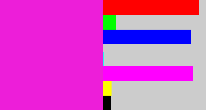 Hex color #ed1ed9 - pink/purple