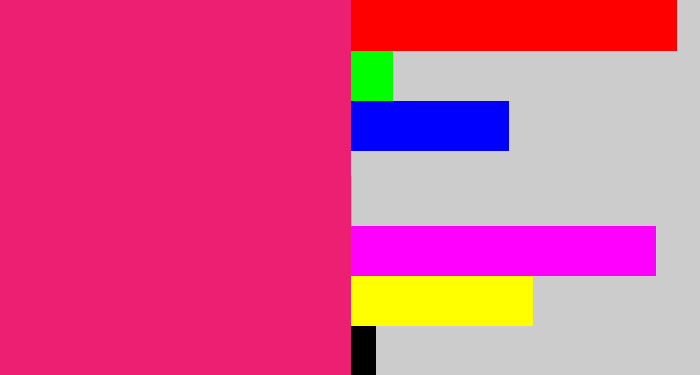 Hex color #ed1f72 - cerise