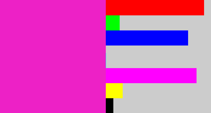 Hex color #ed21c6 - fuchsia