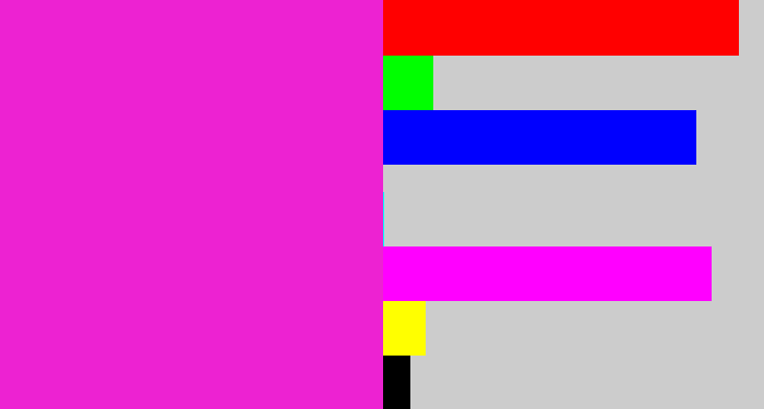Hex color #ed22d2 - pink/purple
