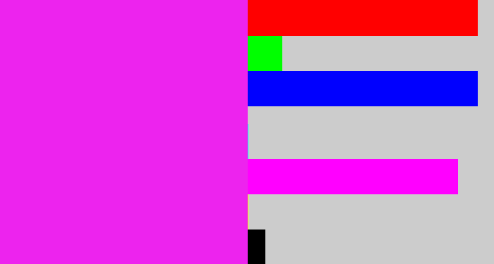 Hex color #ed23ee - pink/purple