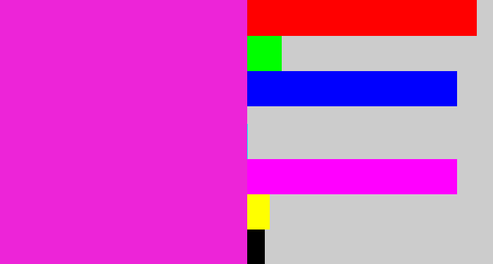 Hex color #ed24d8 - pink/purple