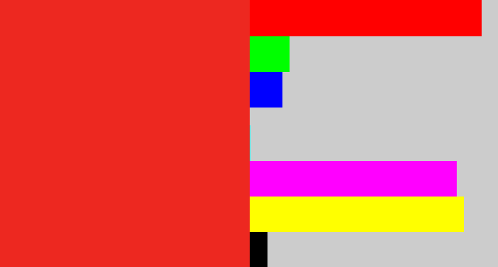 Hex color #ed2820 - vermillion